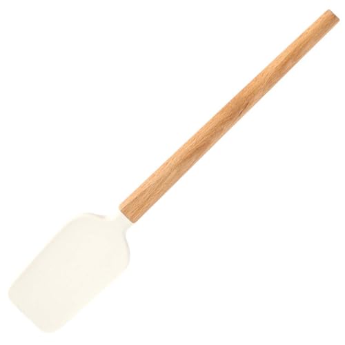Silicone Spatula Set of 4, Food Grade Silicone High Temperature Resistant Flexible Silicone Spatula with Wooden Handle, Beveled Edge Non-Slip Kitchen Spatula for Baking Cream Stirring Picnic (Khaki) - image 9
