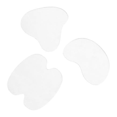 KITCHENKARATLY 3個 シンプル構造アクリル鏡面コースター 滑り止め付き断熱マット デスクトップ装飾用 飲み物用テーブル保護パッド 家 カフェ向け