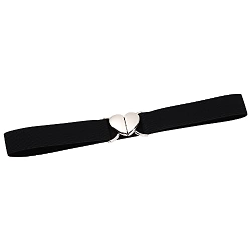 Exquisite Stretch Dress Decoration Decorative Waistband Waist Belts Elastic Belts Waist Strap(black)