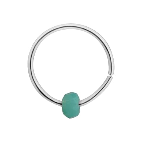 jewellerybox Sterling Silver Faux Turquoise Nose Ring Cover