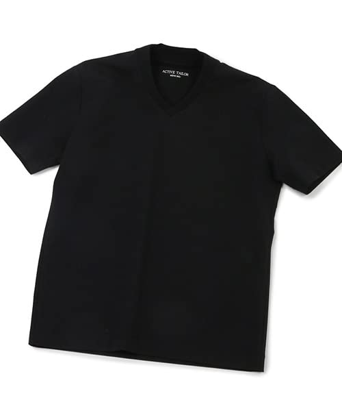 [メンズビギ] ACTIVE TAILOR シルケットスムースVネックTシャツ