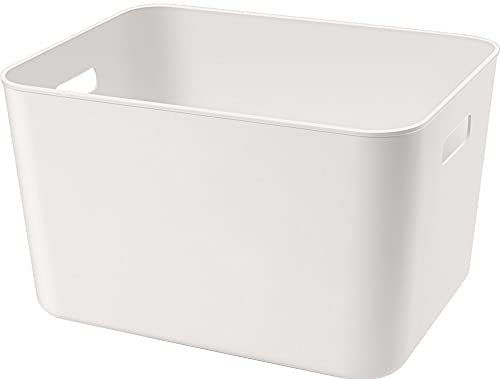 Photo 1 of ***MINOR DAMAGE*ONE CONTAINER IS BENT*PICTURED***
 Set of 3 Plastic Storage Bin,13.4x10.2x8''
