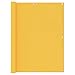 vidaXL Toldo para Balcón Parasol Pantalla Privacidad Malla Ocultación Patio Jardín Terraza Protección Impermeable Tela Oxford Amarillo 120x400 cm