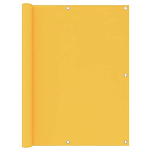 KTHLBRH Balkon-Sichtschutz Gelb 120x600 cm Oxford-Gewebe, Sichtschutz Zaun, Balkonmarkisen, Balkonsichtschutz - Privatsphäre und stilvolle Dekoration für Ihren Balkon