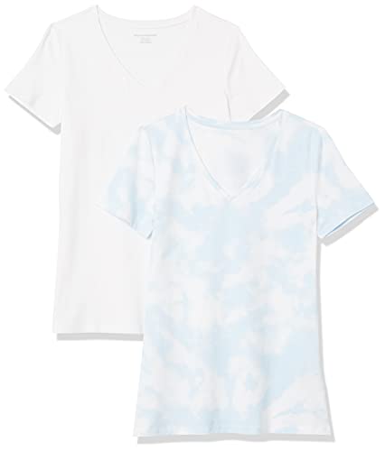 Image of Amazon Essentials Women's Regular-Fit Short-Sleeve V-Neck T-Shirt, Multipacks