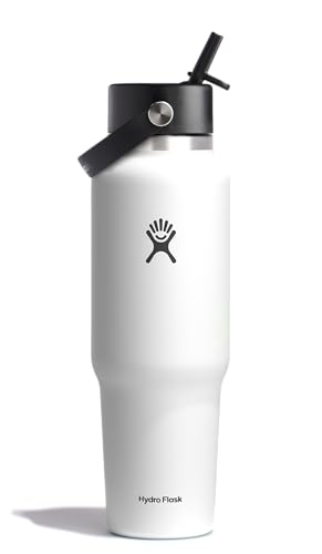 Hydro Flask 40 OZ Wide Flex Straw Travel Bottle White