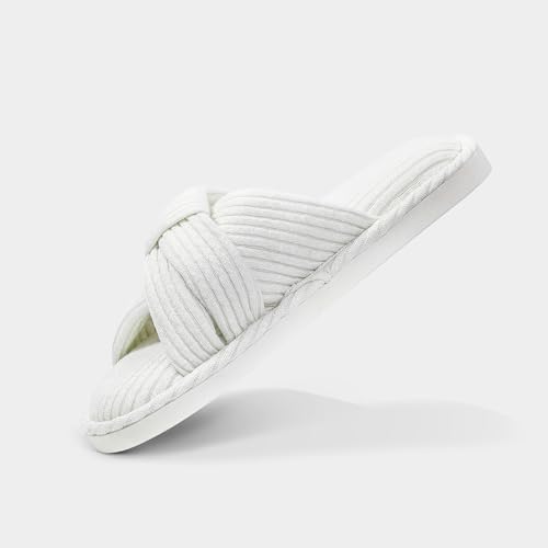 Jerzmy Cross Bow Slippers for Women, Comfy Memory Foam Woman House Slippers Cozy Cushioned Ladies Home Shoes Bedroom Indoor Kitchen2