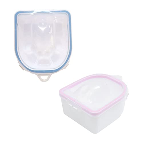 Mikinona 2pcs Nail Soaking Bowl Cover Manicure Nail Soak Bowl Gel Soak off Bowl Nail Care Bowl Practical and Sturdy Design