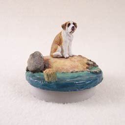 Conversation Concepts Miniature Saint Bernard w/Smooth Coat Candle Topper Tiny One 