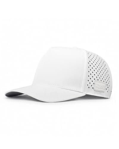 Image of Zylioo XXL Laser Vented Trucker Hat for Big Heads, Flat Bill Cap | Generous 2XL Fit-Airy cutout panels and a straight visor give larger head shapes cooler comfort for sunny rounds.