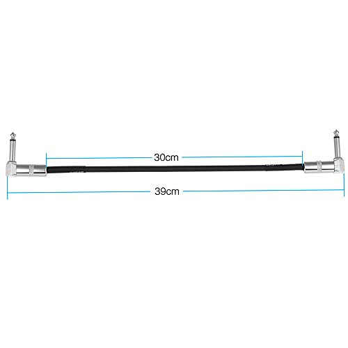 Henniu Pacote com 3 cabos de patch de instrumento de pedal de efeito de guitarra 30 cm/ 1,0 pé de co