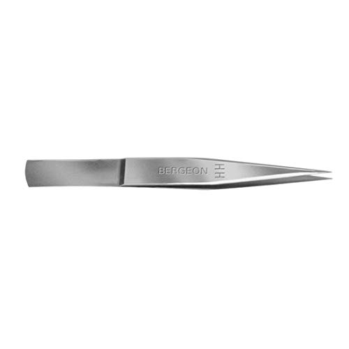 Bergeon 7427-NP-HH Nickelled Steel Watchmakers Tweezers 120 mm