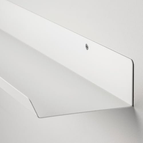 Image of 24 Inch Set 4 White Wall Shelf - Metal Floating Shelf for Wall, Wall Mounted Shelves, Modern Wall Shelf for Bedroom & Living Room Storage, Minimalist Wall Mount Shelf (60.96 CM Long X 24 CM deep)