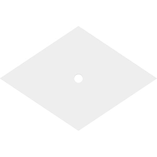 Image of Ekena Millwork CMP18X12DD-01000 Diamond Architectural Grade PVC Contemporary Urethane Ceiling Medallions 18 inchW x 12 inchH x 1 inchID x 6 1 /4 inchC x 1 inchP