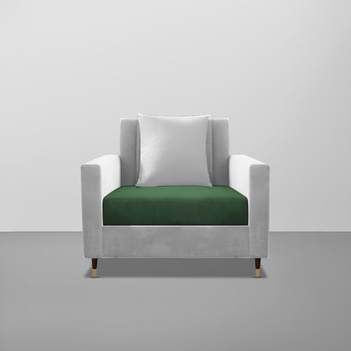 Image of Casaliving Garcia 1 Seater Sofa Set for Living Room (Green Grey Colour) Premium Fabric Sofa
