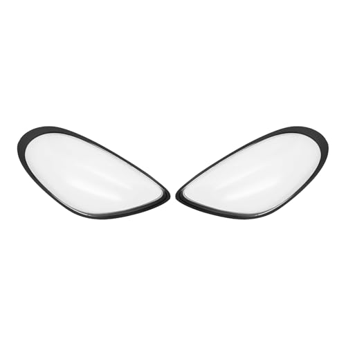 NTINGDE Pair Headlight Lens Cover Compatible with Porsche Boxster/Cayman 981 2014 2015 2016 Front Left & Right Headlight Cover Clear+Black Headlight Headlamp Lens Cover Driver & Passenger Side