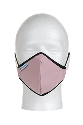 Mascarillas Higiénicas Homologadas De Tela Reutilizables. Lavable, Color Rosa, Talla 2, 1 Unidad. Metramed.