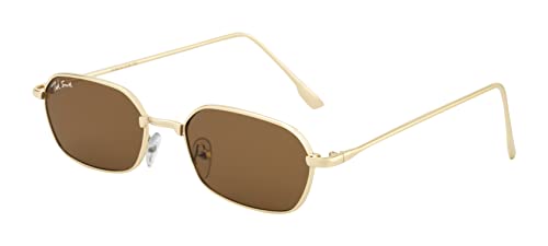 Image of Ted Smith Men's Women's UV Protection Metal Ovlish Sunglasses
