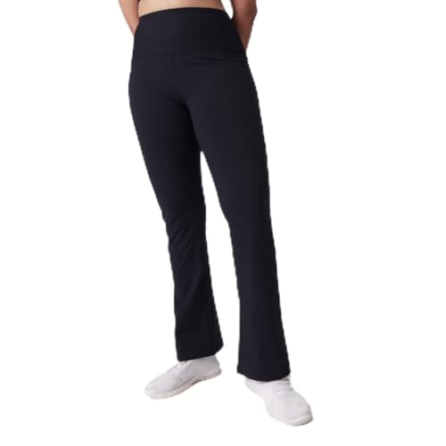 Blissclub Ultimate Flare Pants for Women Above 5'5 ft Tall | Ribbed Waistband, 4 Pockets | High Waist Trousers and Formal Pants for Office wear