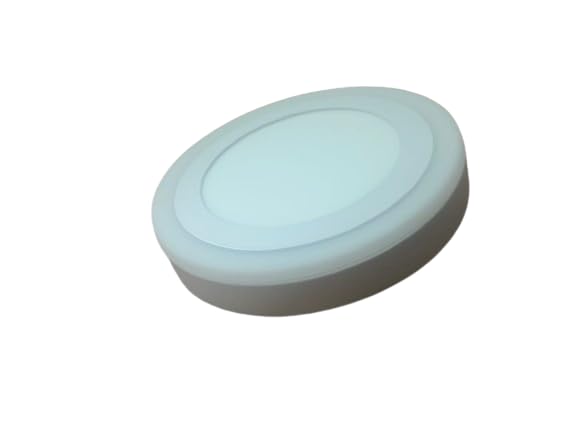 White+Blue Edge-Lit Surface Panel Light Round Ceiling Light 6500K All Rooms, 195*155MM - Image 2