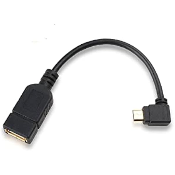 Кабель conecto OTG Micro USB к разъему USB-A позолоченный 90 10 см черный