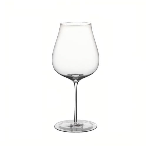CONSTANCEY Juego de copas de vino tinto grandes, copas de cristal sopladas a mano sin plomo de 25 onzas, copas grandes de color burdeos con tallo largo, ligeras, transparentes, regalo único para