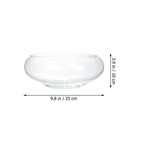 Image of BESPORTBLE Clear Fish Bowl Vase Bubble Bowl Wide Mouth Flower Vase Round Shallow Planter Terrarium Aquatic Plant Pot Daffodil Pot Hydroponic Planter Fish Tank Bowl