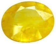 Yellow Sapphire Pukhraj 7.25 To 6.5 Ratti Certified Energized Loose Gemstone For Men-B0CPXXTWZD