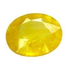 Zafiro amarillo Pukhraj energizado de 7.25 Ratti para joyería de hombre con piedra preciosa