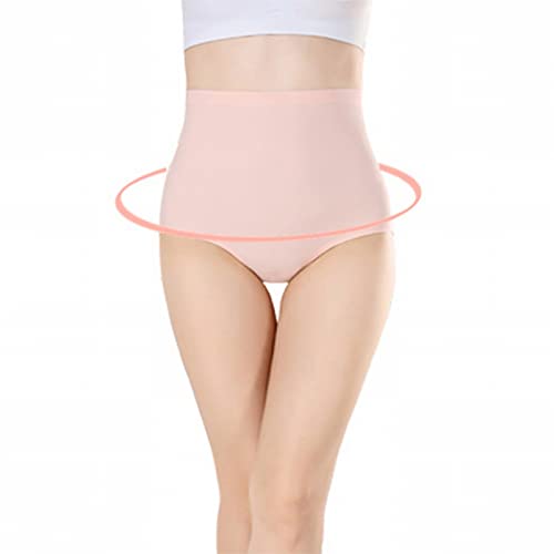 Qvkarw Cuecas femininas plus size cintura alta cor sólida seda gelo sem rastros plus size maternidad