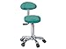 Taboret z oparciem, zielony, dla lekarzy studyjnych, dentystów, podologów, kosmetyczek.
