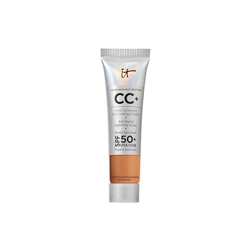 IT Cosmetics Your Skin But Better CC Cream LSF 50+ 12 ml Hochpigmentierte Mehrzweck-Creme mit LSF 50 Getönte Anti-Aging-Tagescreme Foundation Concealer & Pflege in einem Farbton Tan
