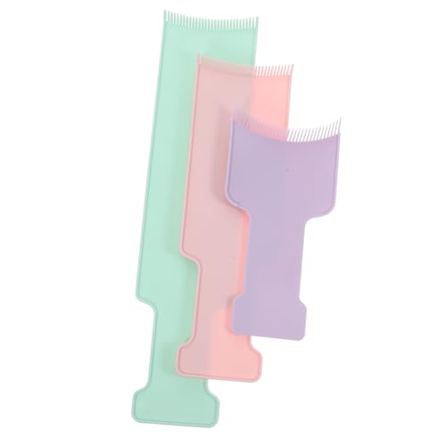 LRXIYODE 3 Stück Haar Färbepaddel Mit Kamm Hervorhebungsbrett Für Präzises Strähnen Wiederverwendbar Praktisch Für Langes Dickes Haar Farbpalette Und Stylinghilfe