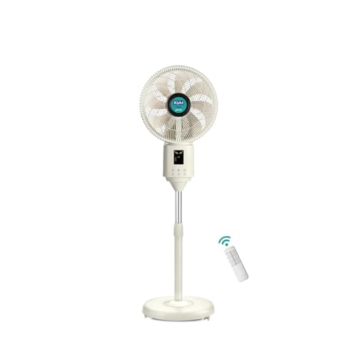 Image of KUHL Exzel H1 Next Gen Desert Cooler BLDC Pedestal with Mist & Humidifier|8Blades |4Speed| Remote & Touch Panel with Display| Height Adjustement| Low Noise|8 Hr Water Tank|400mm |Free installation