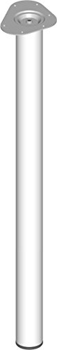 Preisvergleich Produktbild Element System 4 Stück Stahlrohrfüße rund, Tischbeine, Möbelfüße inklusive Anschraubplatte, Länge 90 cm, Durchmesser 60 mm, 4 Farben, 6 Abmessungen, weiß, 11102-00058