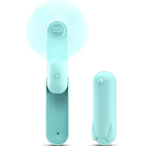 gofuch Handheld Mini Fan, Portable Fan, Small Hand Fan 1800mAh,Max 12H Runtime, Battery Operated Pocket Fan USB Rechargeable, Personal Makeup Lash Fans, Gifts for Women Girls, Black Cover