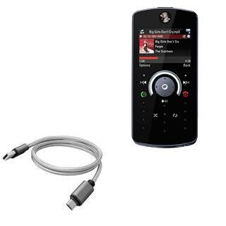 BoxWave Cable Compatible with Motorola ROKR E8 - Micro USB DuraCable, Braided Micro USB Charging Cable - Space Grey