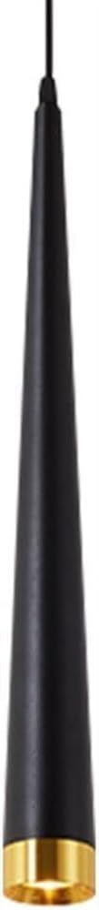 Lámpara colgante LED lineal regulable de estilo moderno y minimalista en color negro y dorado