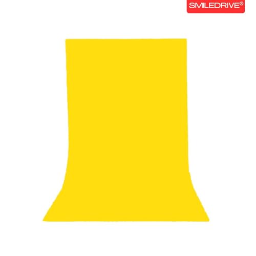 Image of SMILEDRIVE Photography Background Sheets, 60 x 120 cm, Black & Yellow | Waterproof, Wrinklefree, PVC Material
