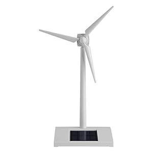 BuyWeek Molino de Viento Solar Energía, Molino de Viento 3D Alimentado por Energía Solar, Decoración del Hogar Ornamento, Ornamento Modelo de Escritorio para Educación