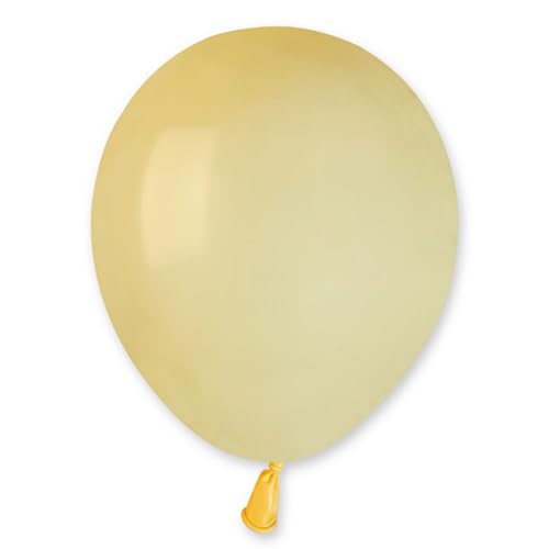 Biobased Natural Rubber Mini Latex Balloons 13cm / 5 in - Pack of 50 (Baby Yellow)