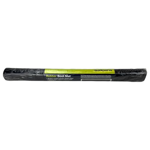Sakura schwarze Kofferraummatte aus Gummi SS5125 - schützt Ihren Fahrzeugteppich - 120 x 80 cm - passend für alle Pkw - auf Passform schneiden