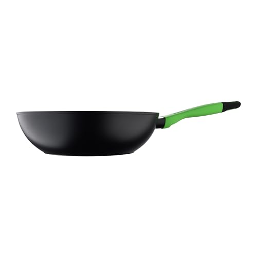 Wok 28cm aluminio forjado, inducción, negro vitoria