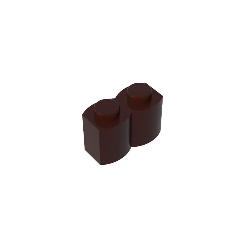 Gobricks 30136 Basic Bricks Brick Special 1x2 Palisade [aka Log] 50 Pieces GDS-749 Compatible with Lego Building Blocks Color:Dark Brown — image 1