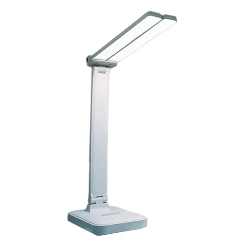 Jrudjsnhhty Lámpara de Escritorio LED, Luz Táctil Regulable de 3 Niveles, Recargable por USB, Protección para los Ojos, Lámpara de Escritorio Plegable, Azul