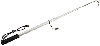 EBILUN 120 cm Telescopic Sea Fishing Gaff Stainless Spear Hook Steel Sea Telescopic Fishing Aluminum Alloy Spear Hook Fish Tackle Outdoor Fishing Tool