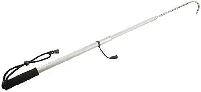 EBILUN 120cm Telescopic Gaff Hook - Stainless Steel Spear for Heavyweight Fishing