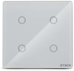 Smarteck Switch 4X4" 4 Touch Modules White