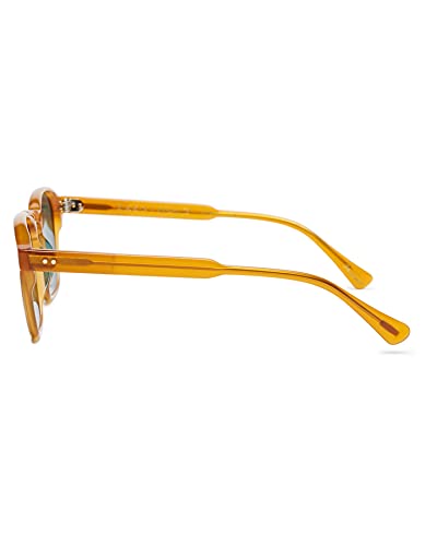 Image of RAEN D Aren D Mens Retro Square Sunglasses UV Protection - Honey /Green Polarized Lens (Size 53 MM)