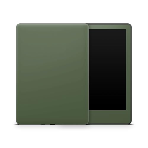 ZOOMHITSKINS Kindle Skin Compatible with Kindle Paperwhite Gen 11 (2021), Plain Solid Color Deep Pine Green, Easy Bubble-Free 3M Vinyl Skin Decal Accessories, Made in The USA